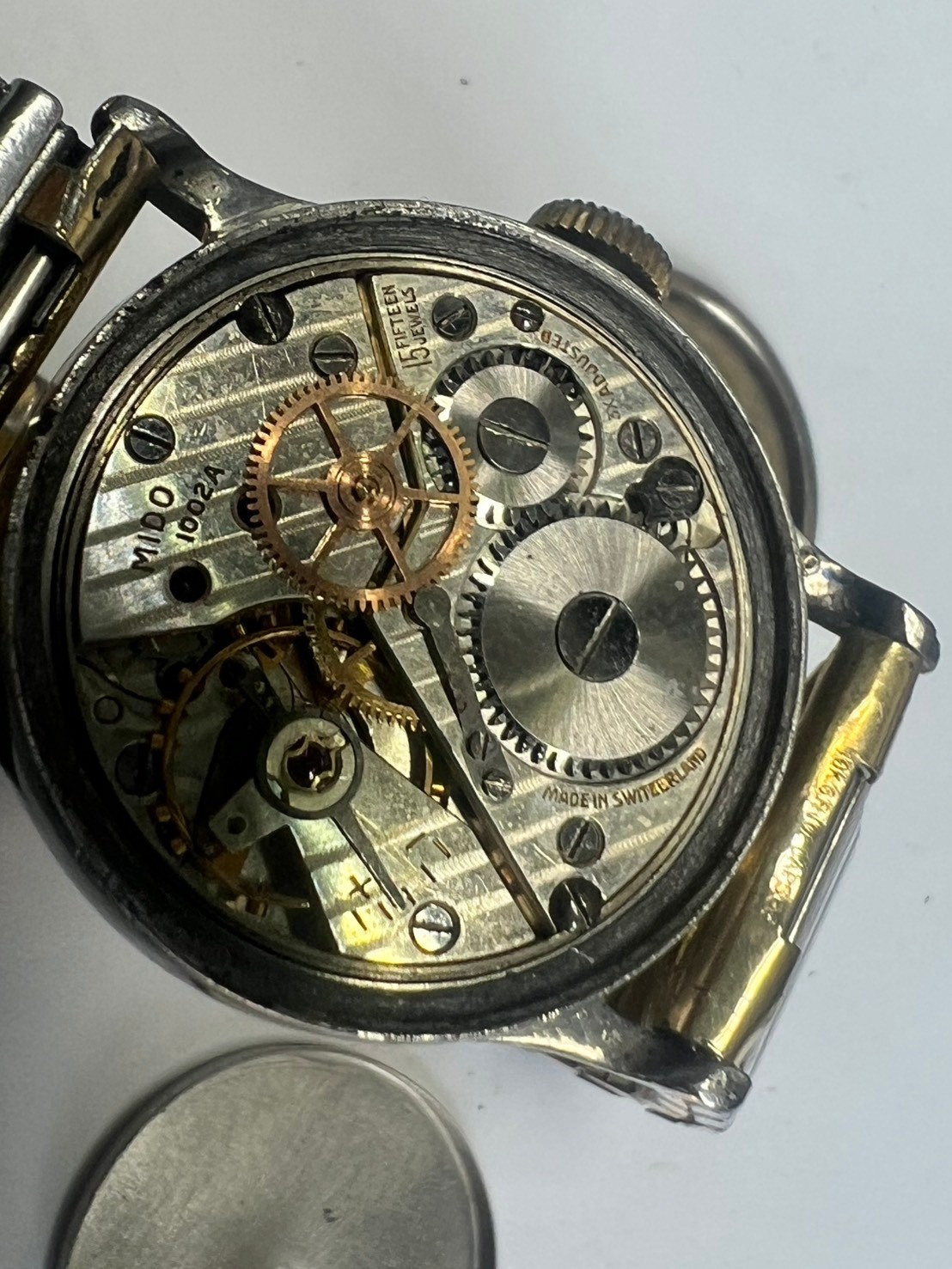 37. Mido multifort 28 mm sell as good balance as watch part cal 1002 A
