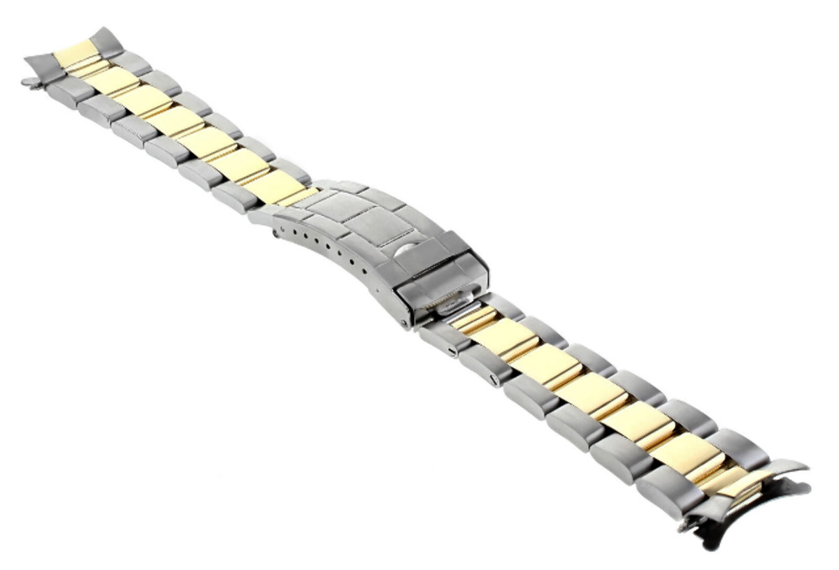 20MM 18K/SS OYSTER WATCH BAND STRAP FOR ROLEX SUBMARINER, 16013, 16203, 16233