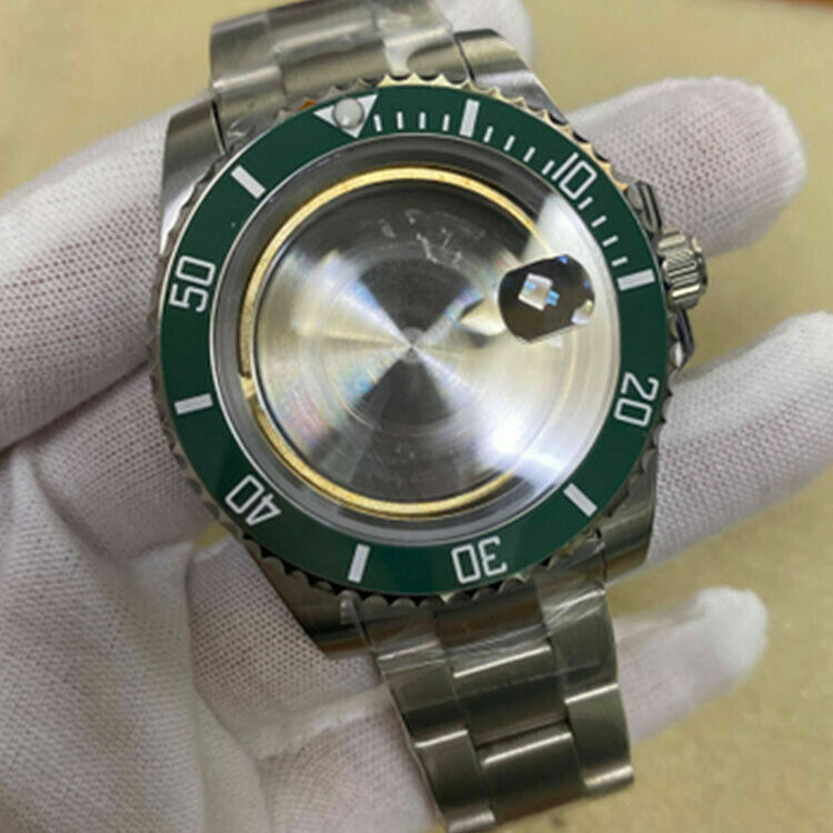 40MM Stainless Steel Bezel Watch Case w/ Band Strap for ETA 2836 Watch Movement
