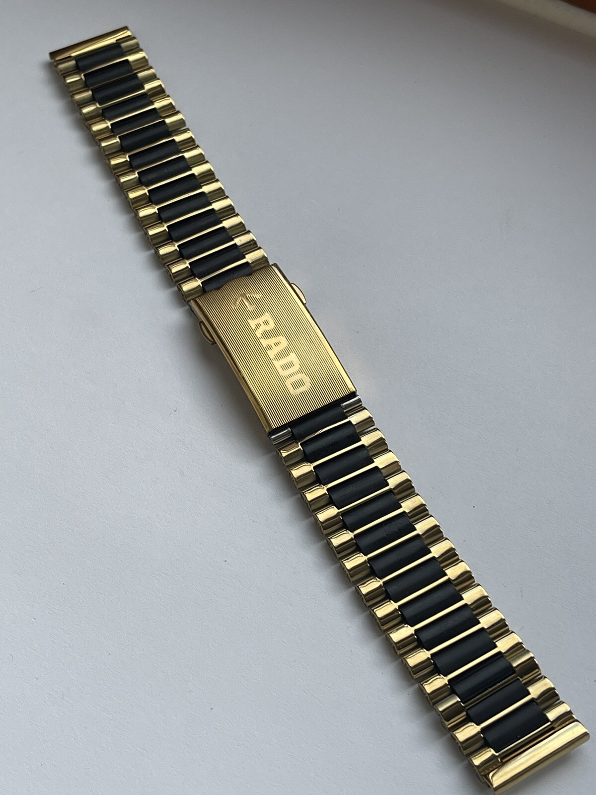 Diastar 18mm watch bracelet For RADO watch strap 2-Tone back/Gold colour