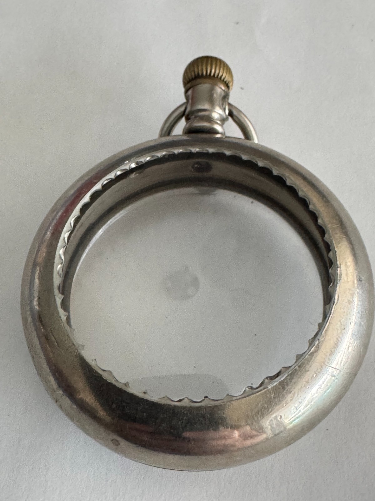 VINTAGE 18 SIZE DISPLAY BACK SWINGOUT POCKET WATCH CASE PENDANT & LEVER SET