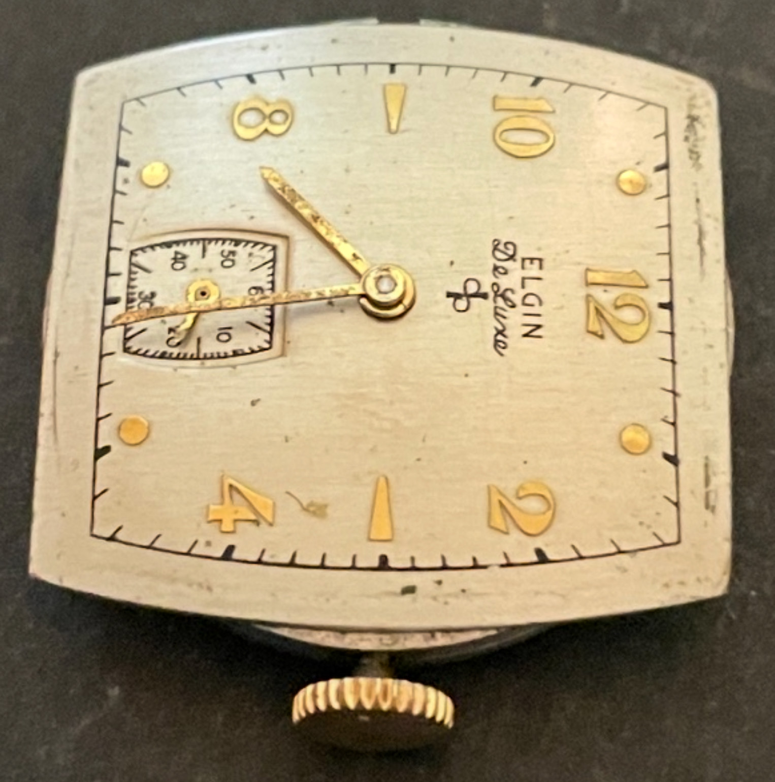 Vintage Elgin Deluxe 555 Men’s Watch Movement Running Ticks 15j 15 Jewels USA