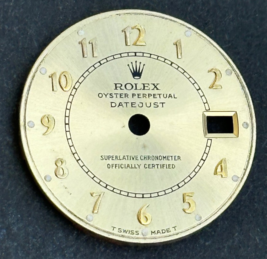 Vintage Rolex Oyster Perpertual Datejust Watch Boiler Gauge Dial 26mm Case