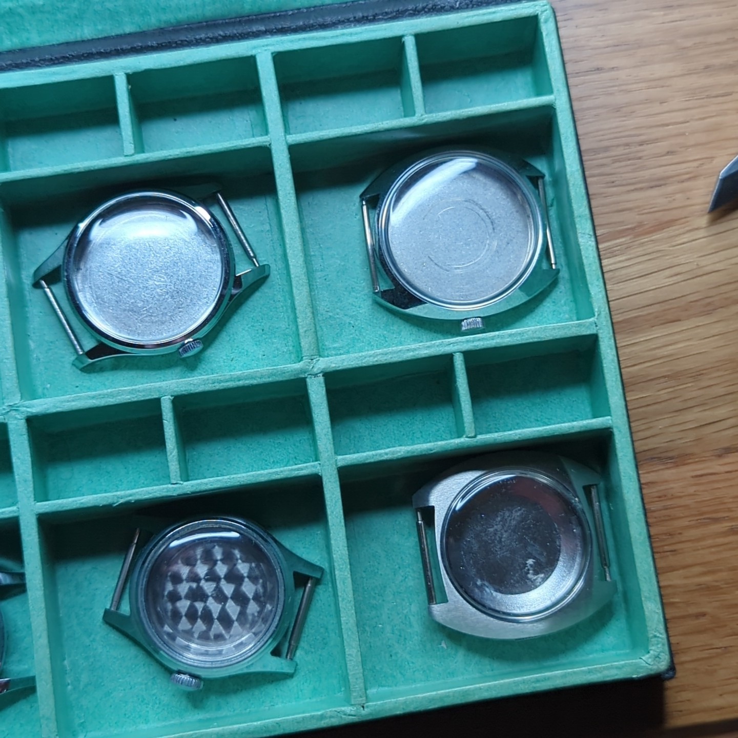 10 x 1960s NOS Swiss Made Mens Watch Cases, Mixed inc Waterproof