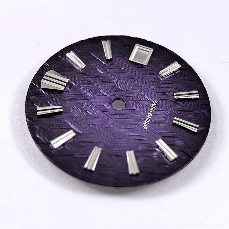 No Date Ice Forests Dial 28.5mm for NH34 NH35 Movement Blue Lume/no Lume SKX007