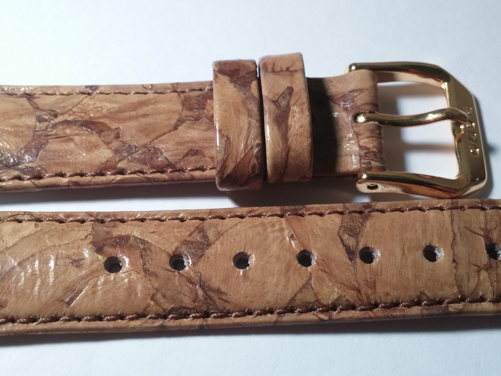 Rado band/strap and buckle, BROWN/CAMOUFLAGE, 17/14mm Made in Austria, genuine l