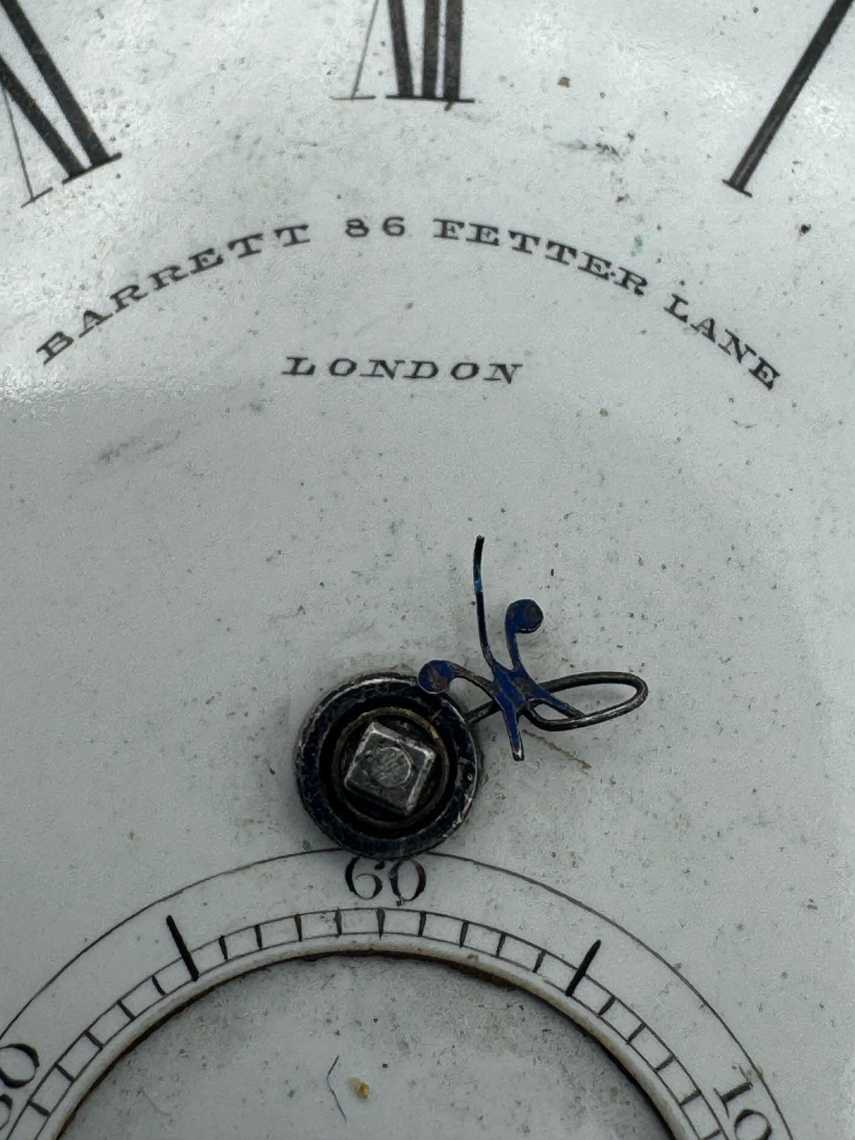 Vintage Fusee Barrett London Fetter Lane Pocket Watch Movement For Parts