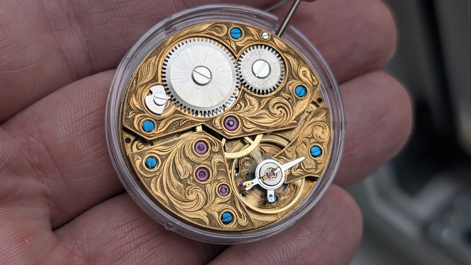 New ST3600 Mechanical Watch Movement – Hand-Engraved, Gold-Plated (6497)