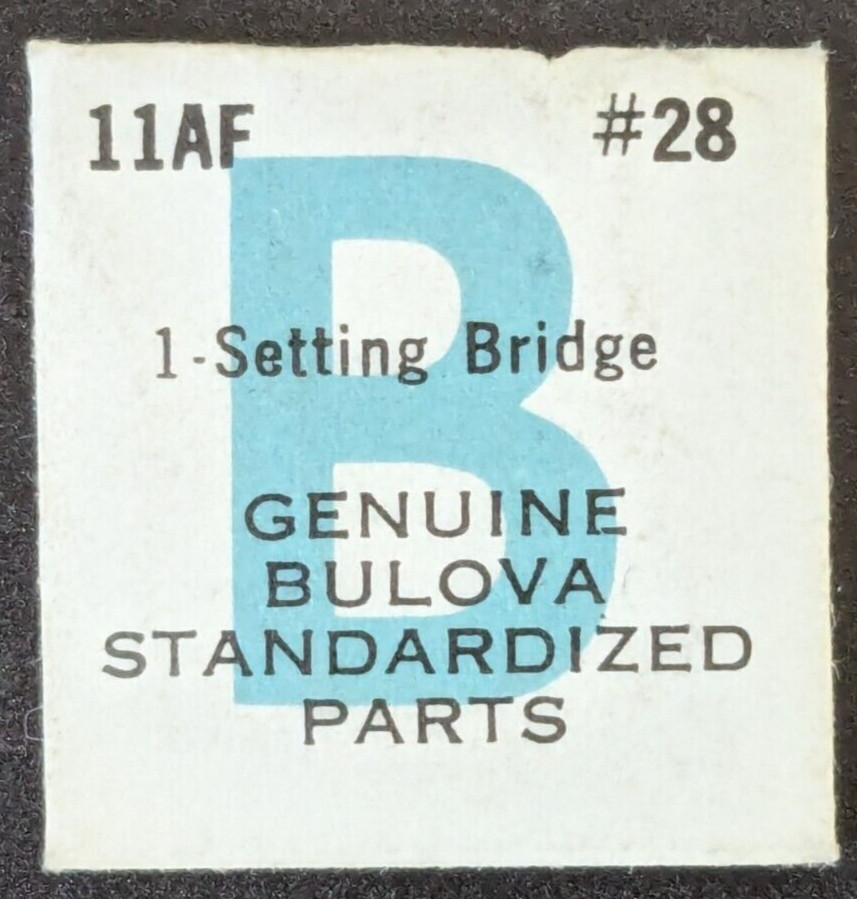 NOS Genuine Bulova Cal. 11AF – SETTING BRIDGE #28 Vintage Watch Part