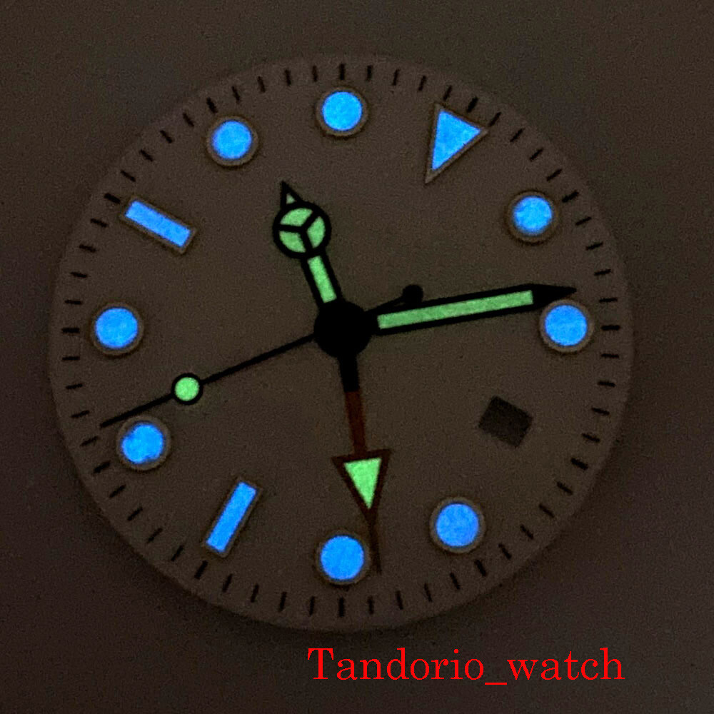 Sterile Watch Dial Hands Fit GMT mingzhu 3804 Automatic Movement Luminous Marks