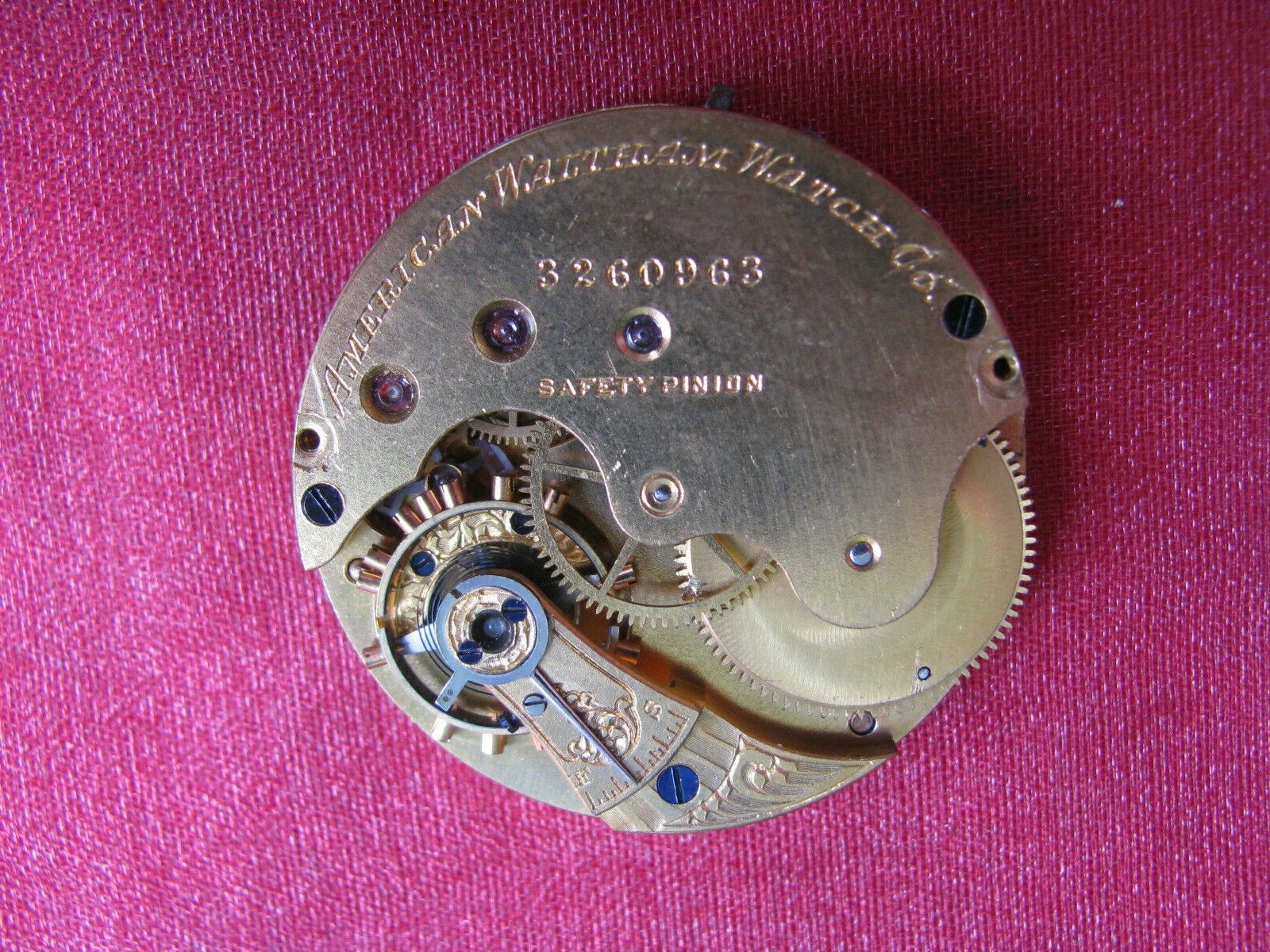 1887 American Watch Co Waltham 6s 11j Pocket Watch Movement, Parts/Repair