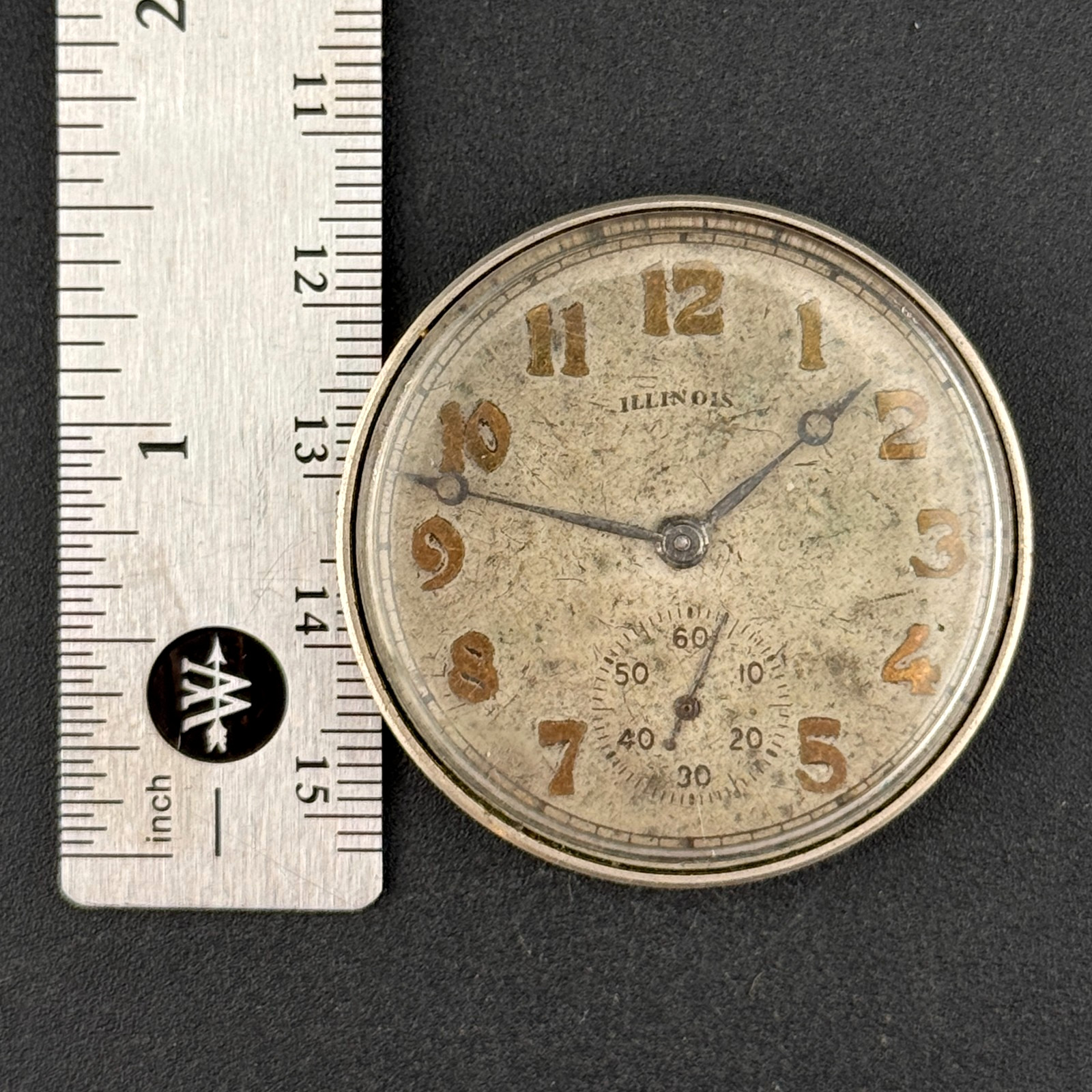 1918 Illinois Patrician Model 3 Grade 405 17J 12s Pocket Watch Movement Repair
