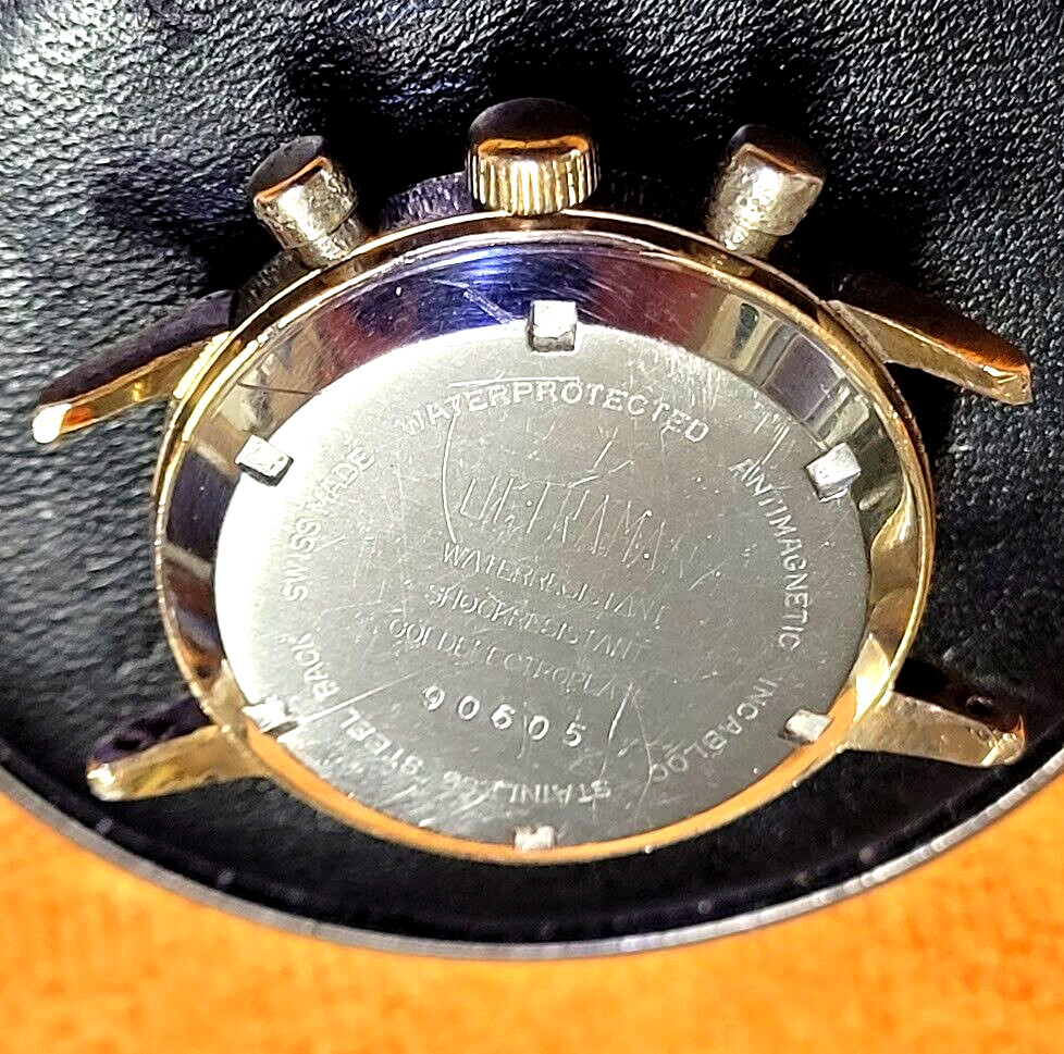 🔥🔥 Very.. Very Rare! & Vintage! ULTRAMAR – WARNER LAMBERT 10 K GF, Wristwatch!