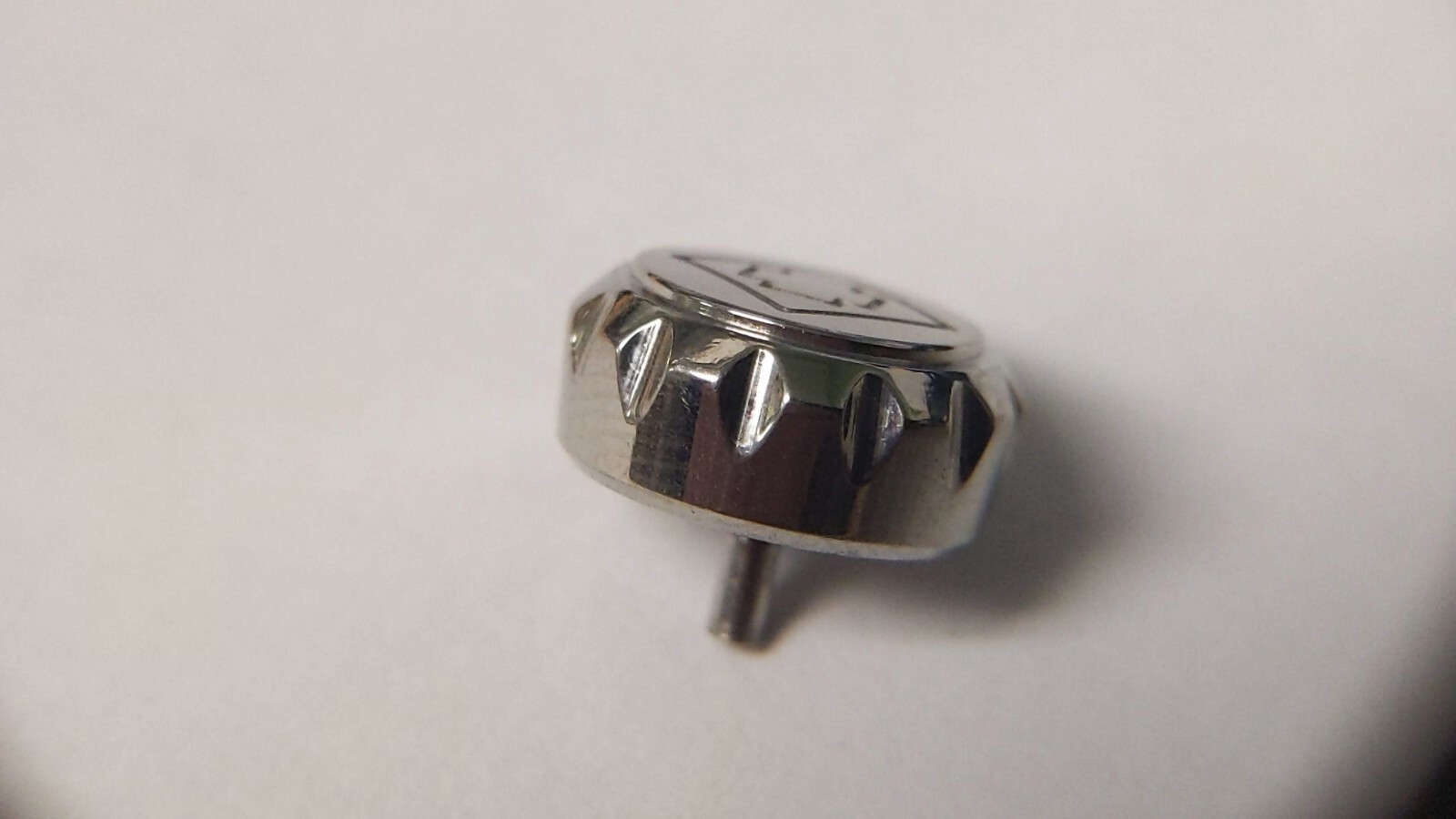 WHITE/Silver 11mm Invicta CROWN ETCHED CROSS LOGO signed for watch repair
