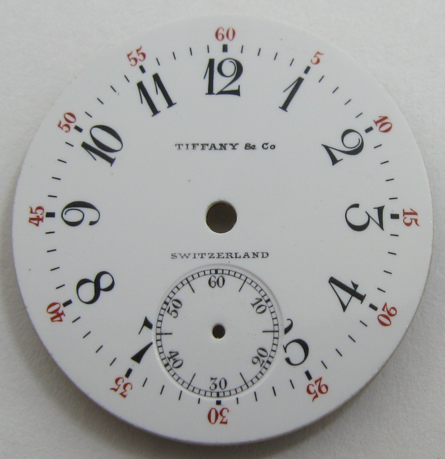 Vintage Porcelain Tiffany & Co. Watch Dial ø 25.3 mm