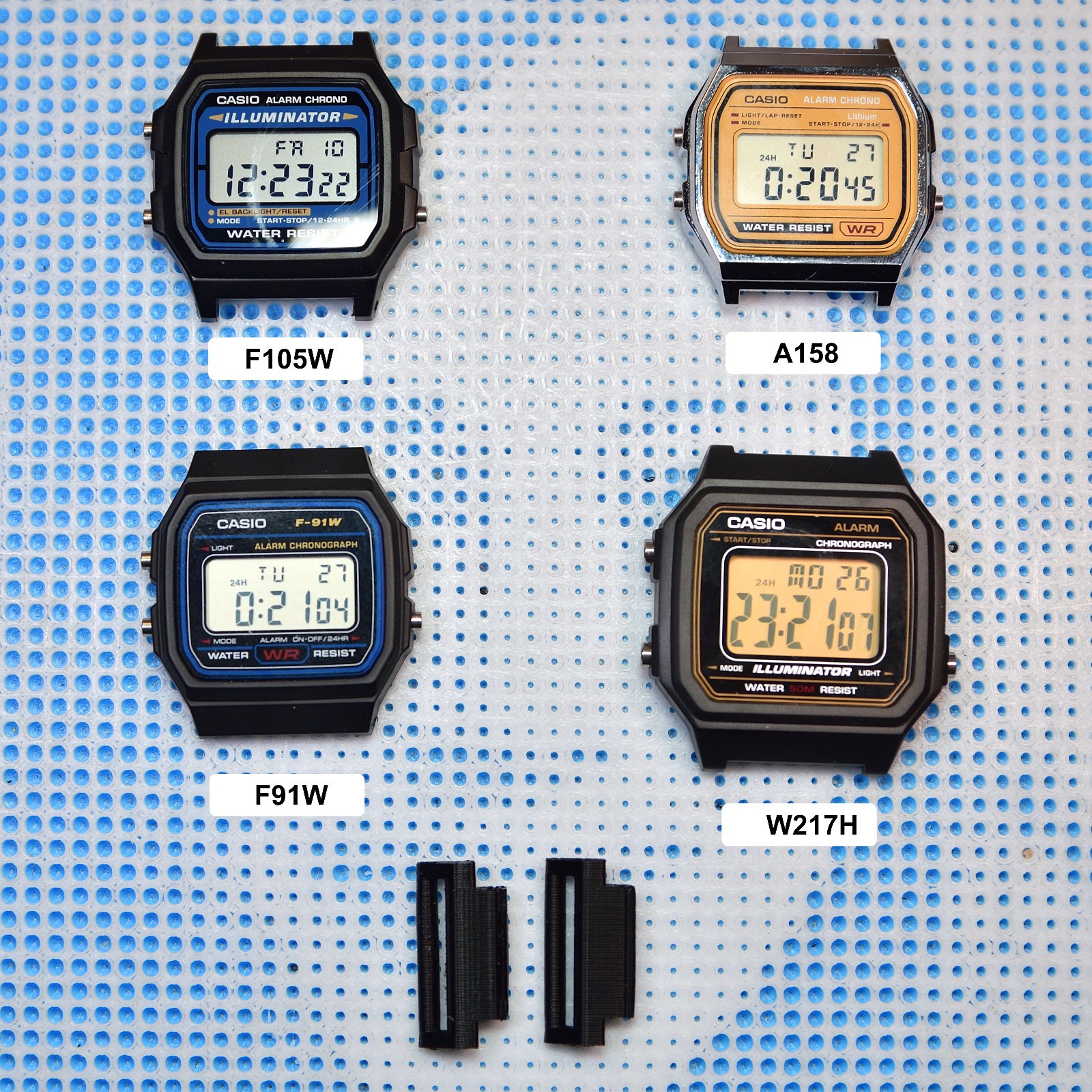 Strap Adapter for Casio F-91W, A-158W, A-159W, W217H, F105W