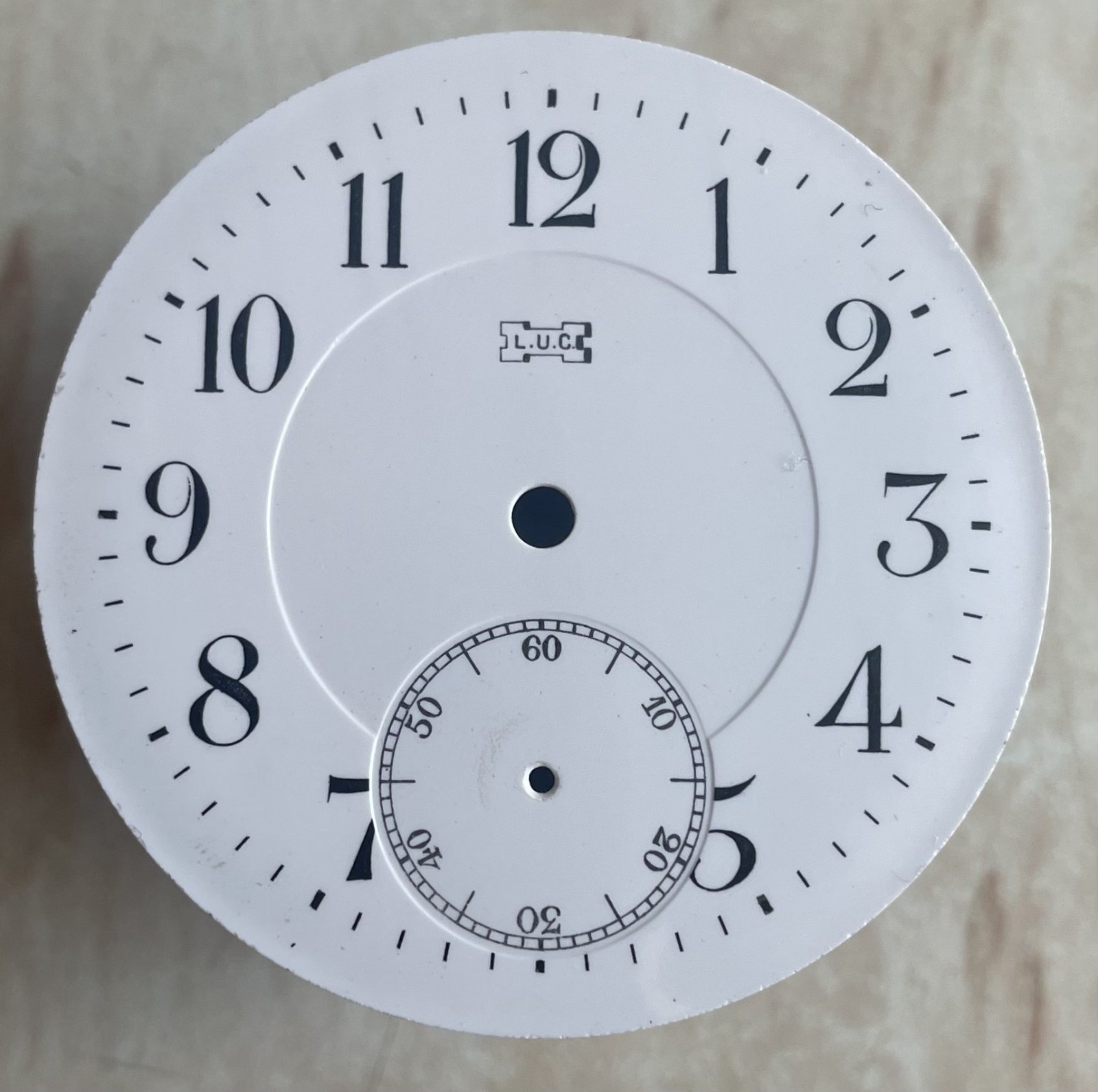Original Swis Antique Porcelain Dial for Pocket Watch L.U.C Louis Ulysse Chopard