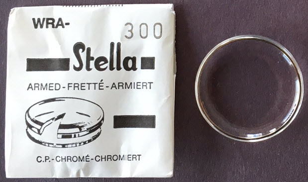 Stella WRA Vintage Watch Crystals – Silver Armed-Gilted – Various Sizes