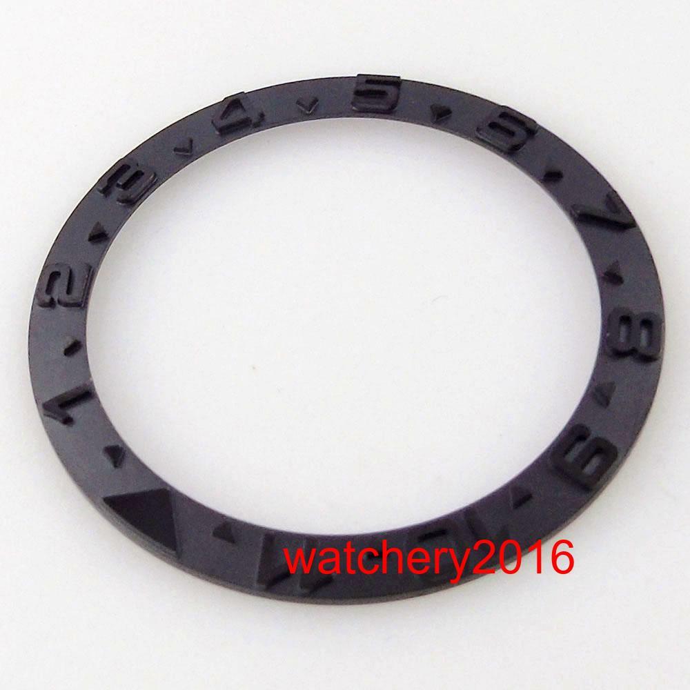 38mm Watch Bezel Insert Silver Black Rose Gold Fit 40mm GMT Automatic mens watch