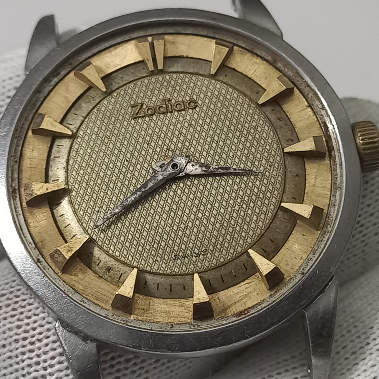 Incomplete Zodiac Glorious Good Balance Rare Textured Dial – For Parts – AS IS