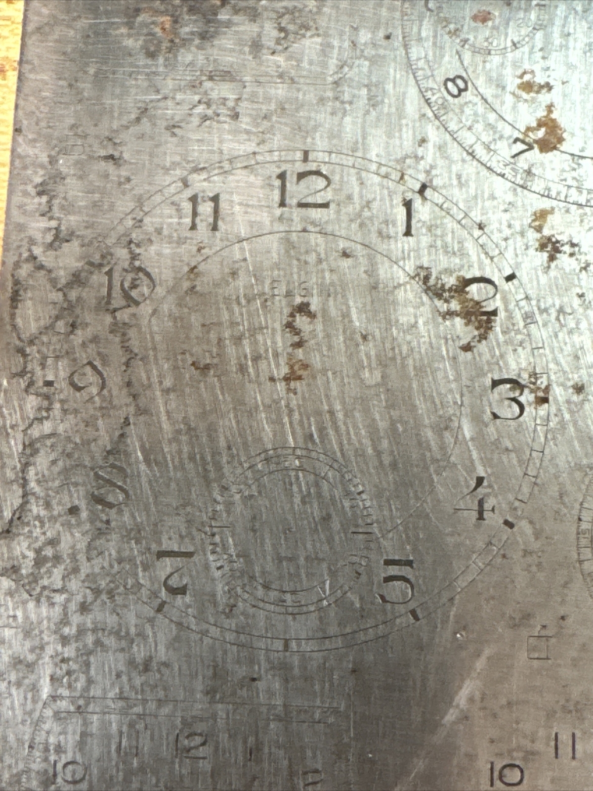 Vintage Multi Dial Printing Plate Elgin Hamilton Empire Lamania T941