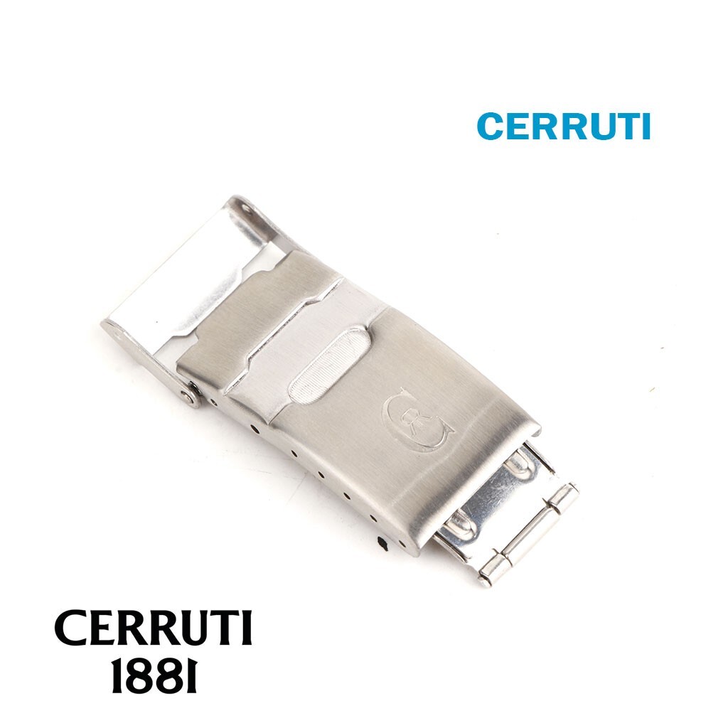 CERRUTI 1881 9.42 mm SWISS🇨🇭 Made Watch Buckle Silver tone, Metal Band