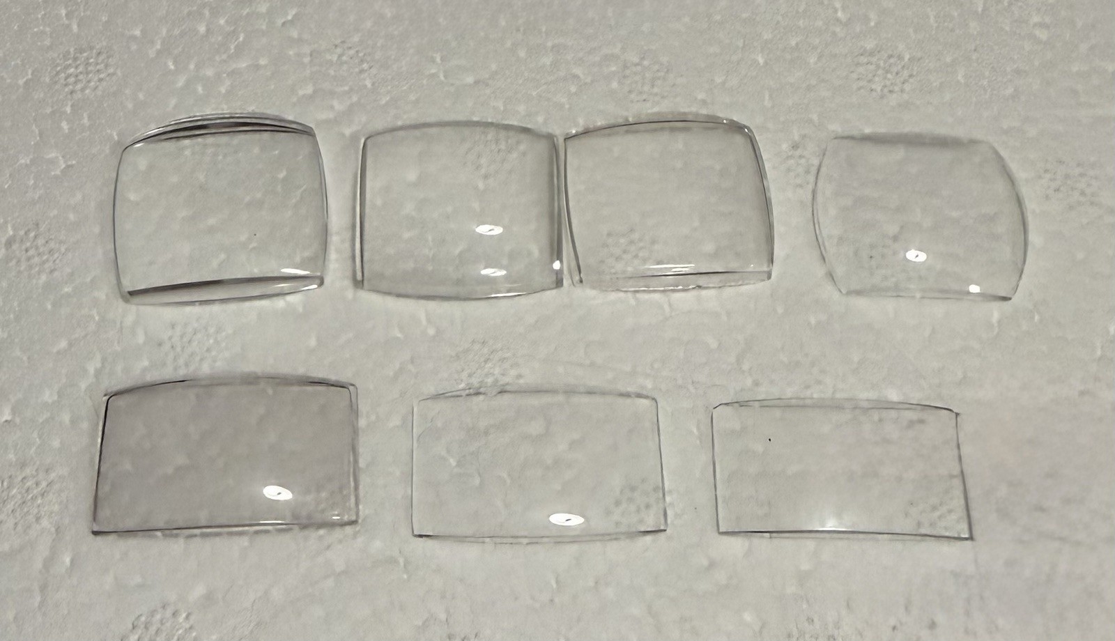 Lot of 7 Vintage Watch Face Crystals ~ No Tags ~ New/Old Stock