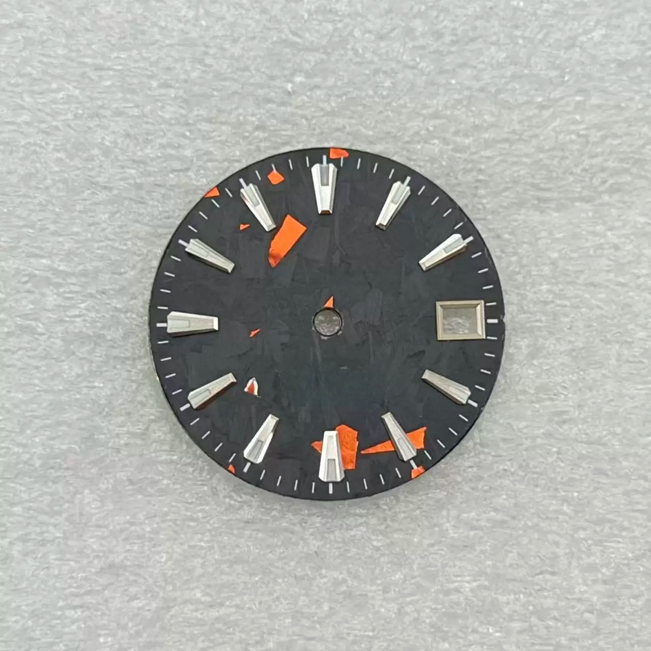 28.5mm Carbon Texture Dial Lume Indices 3H Date Fit Auto Mod Part