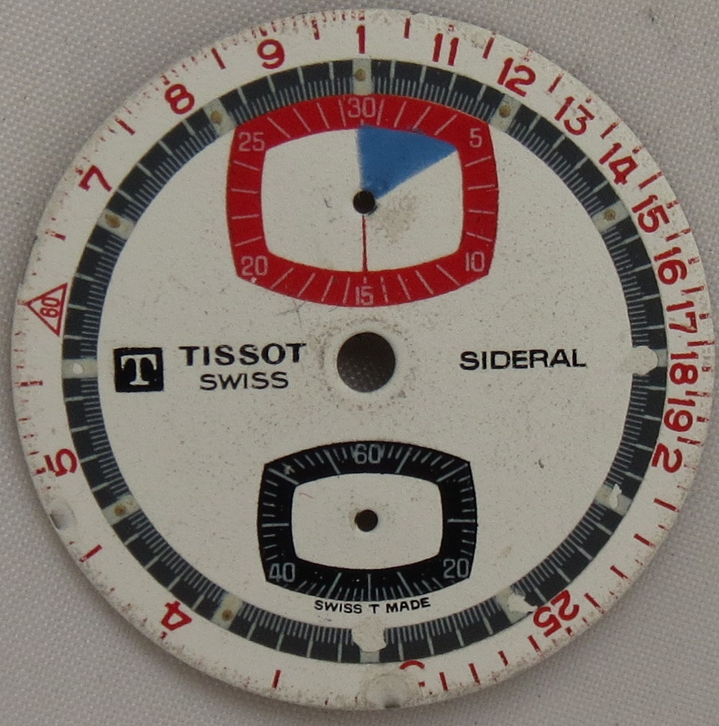 Tissot Sideral chronograph mens wristwatch used dial 29,5 mm. in diameter