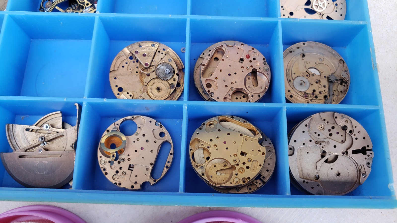 Huge Lot Of Omega Watch Movements & Dials & Parts