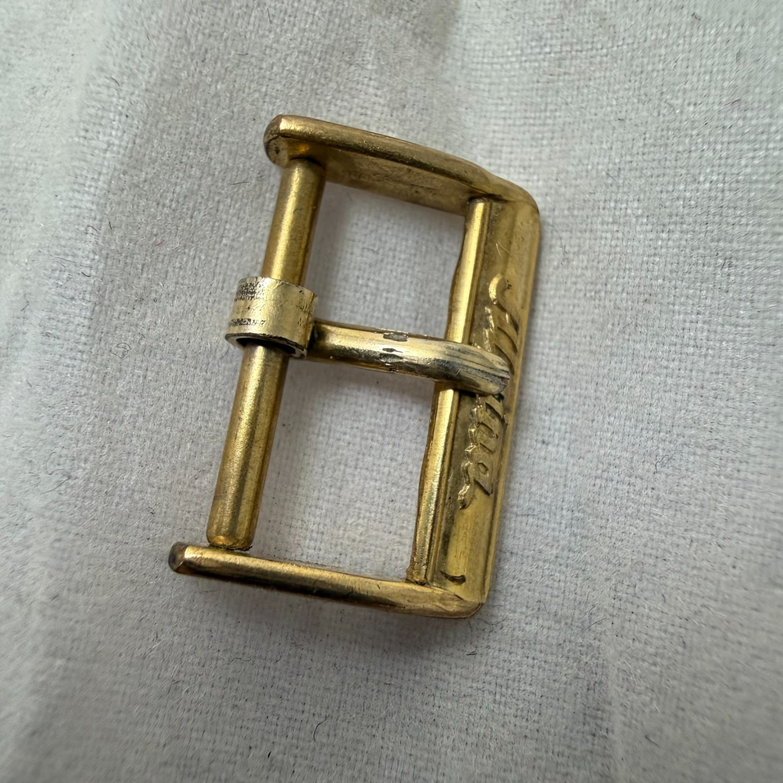 GENUINE VINTAGE ALPINA GOLD PLATED WATCH BUCKLE 16MM # 500