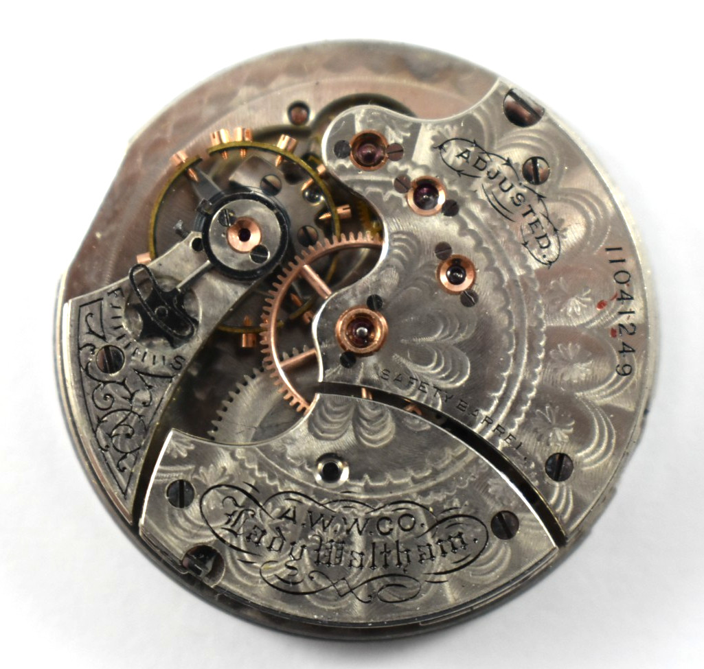 Vintage Waltham Lady Waltham 6s 16J Hunting Pocket Watch Movement lot.v3