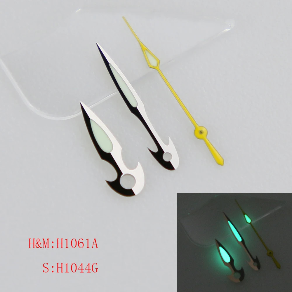 Watch Hands C3 Luminous 1061 Fish For NH34 NH35 NH36 NH38 Set Mod Part Accessory