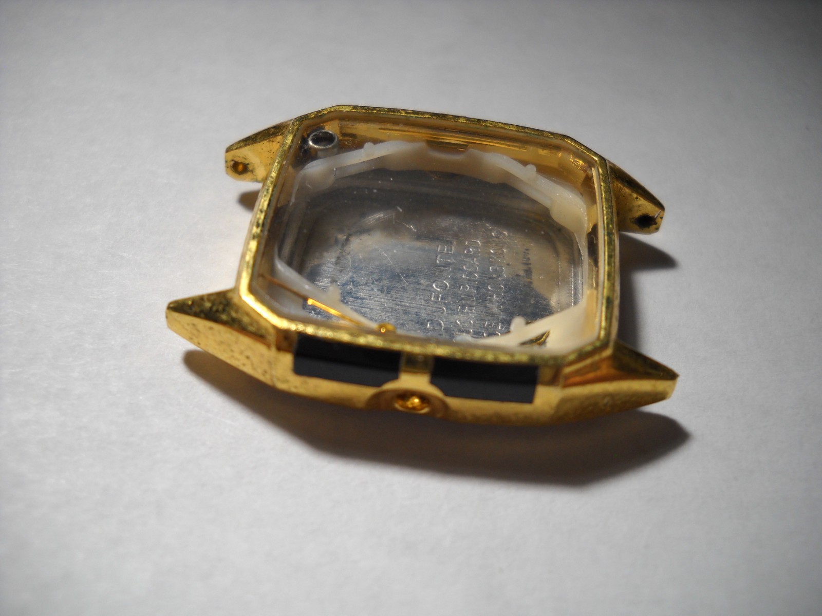 1075L Defonte lucien Picard watch case complete 22 x 20 mm 4 side insert stone