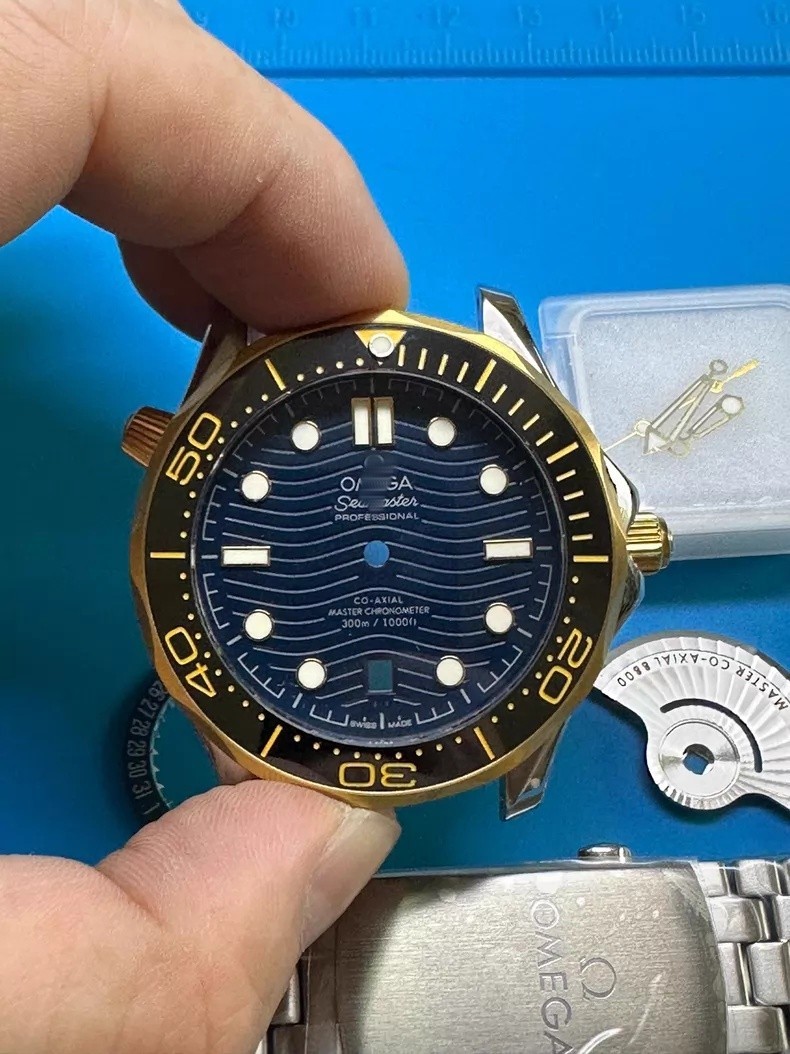 For a DIY 40mm Watch Steel Case kit For 8215movement