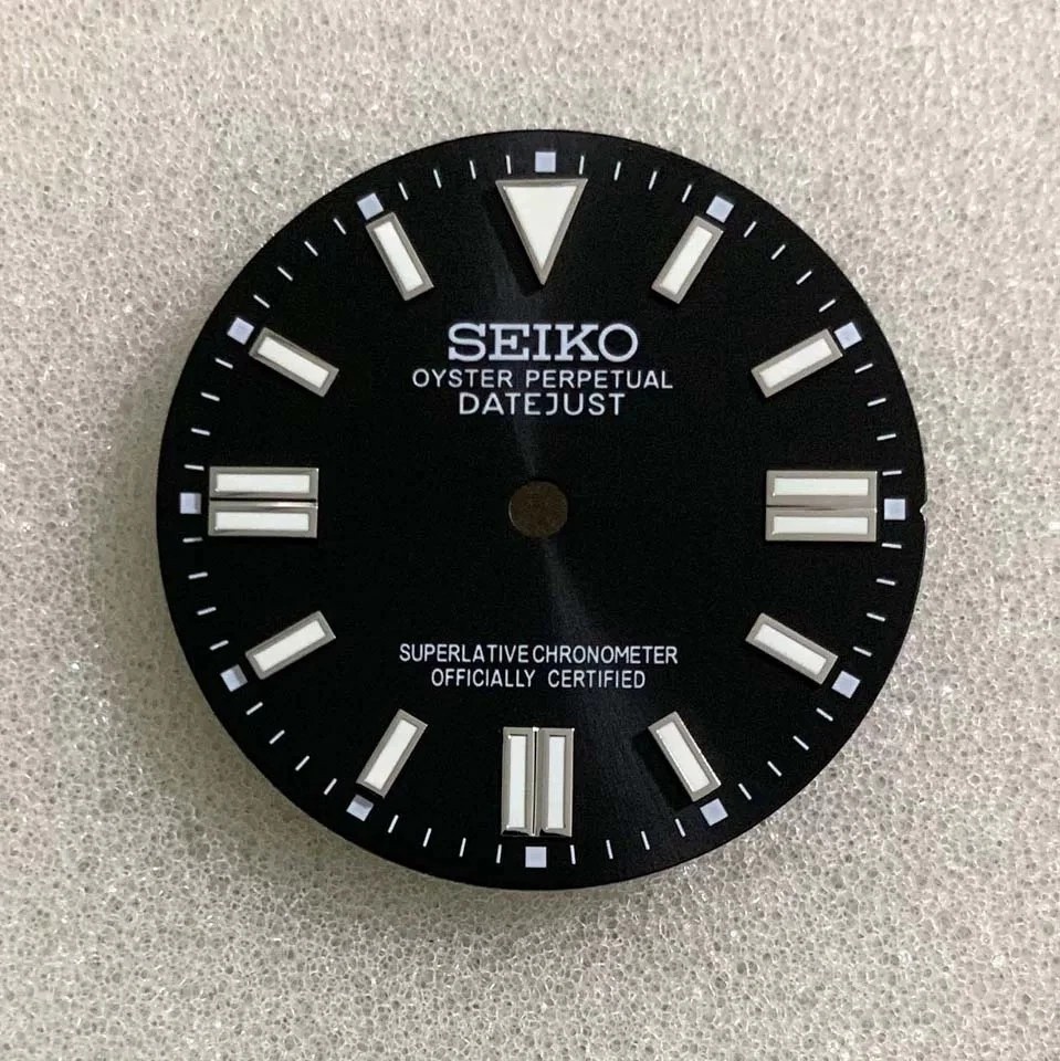 28.5mm Retro Watch Dial Green Luminous for Nh36 Nh35 Movement Watch Accessories