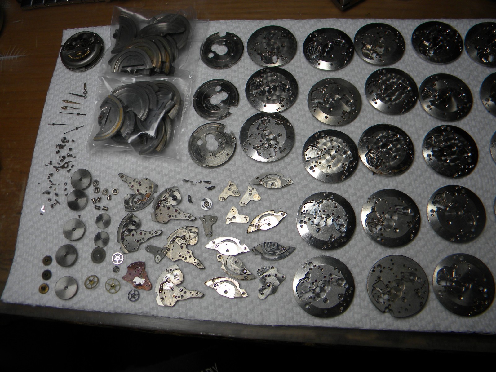 Lot of AS 1361 1361N Wrist Watch Movement Partials Pieces to Repair or Parts