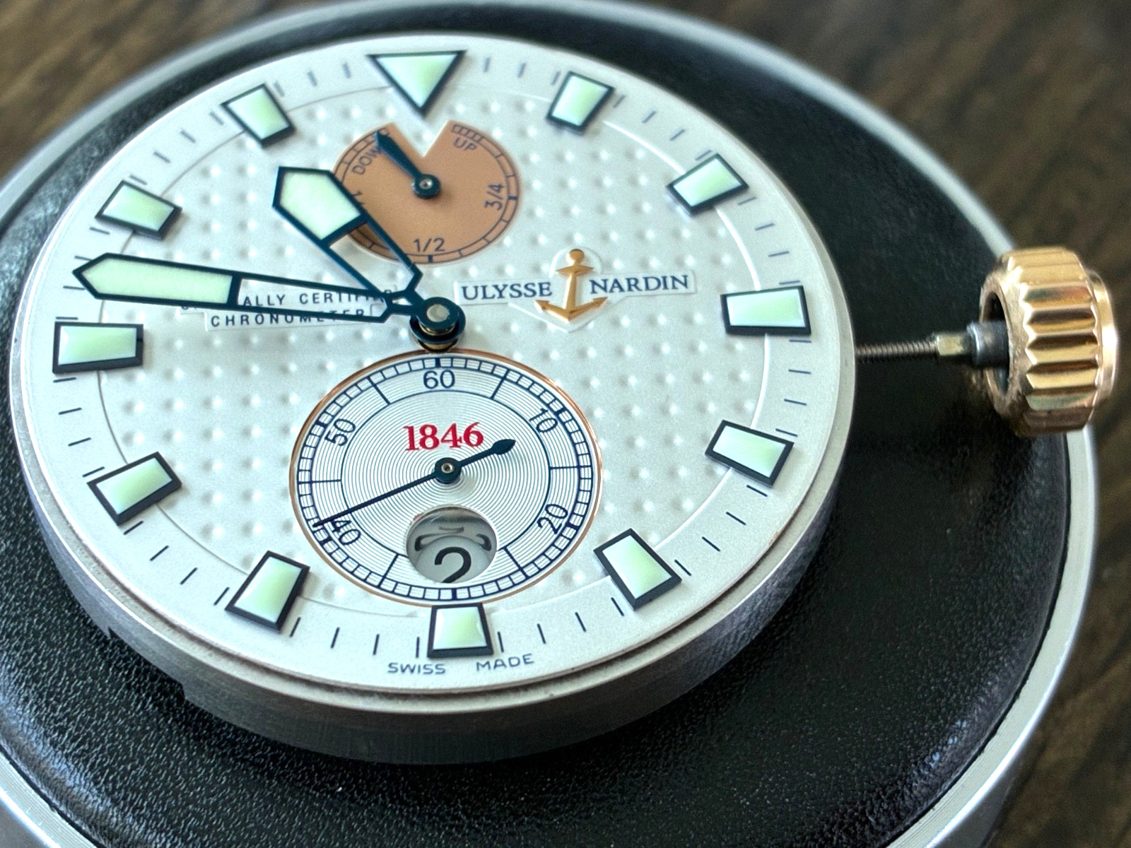 Ulysse Nardin Maxi Marine Chronometer UN-26 Automatic Watch Movement – Rose Gold