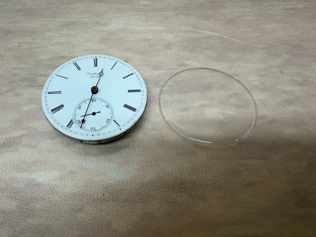 Antique Constantine Geneve Pocket Watch Movement Dial & Crystal Swiss 18s