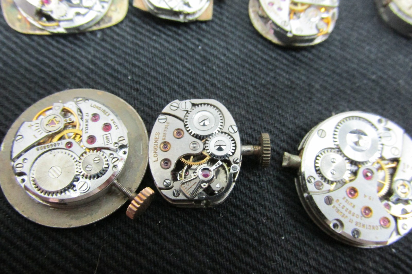 Vintage Longines Ladies Watch Repair Lot x4 Movements Dials Cal 410 14.16 8LN Pa
