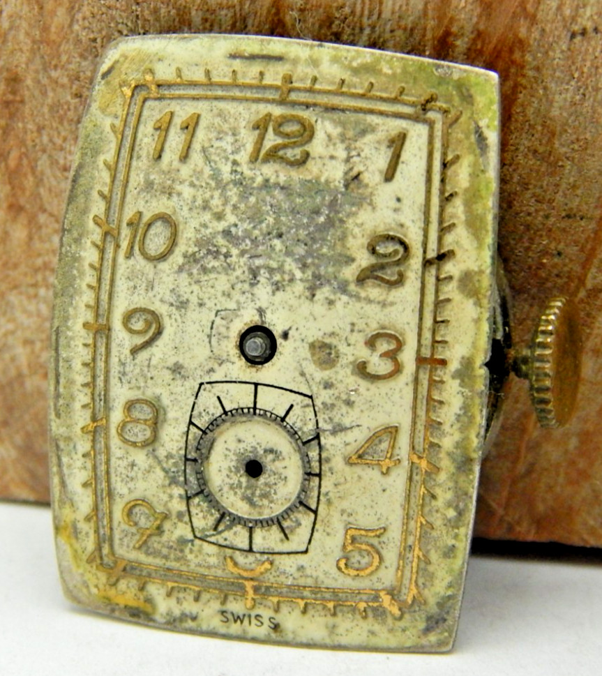 Vintage Seeland 17 jewel 19.2mm men’s wrist watch movement with dial and crown