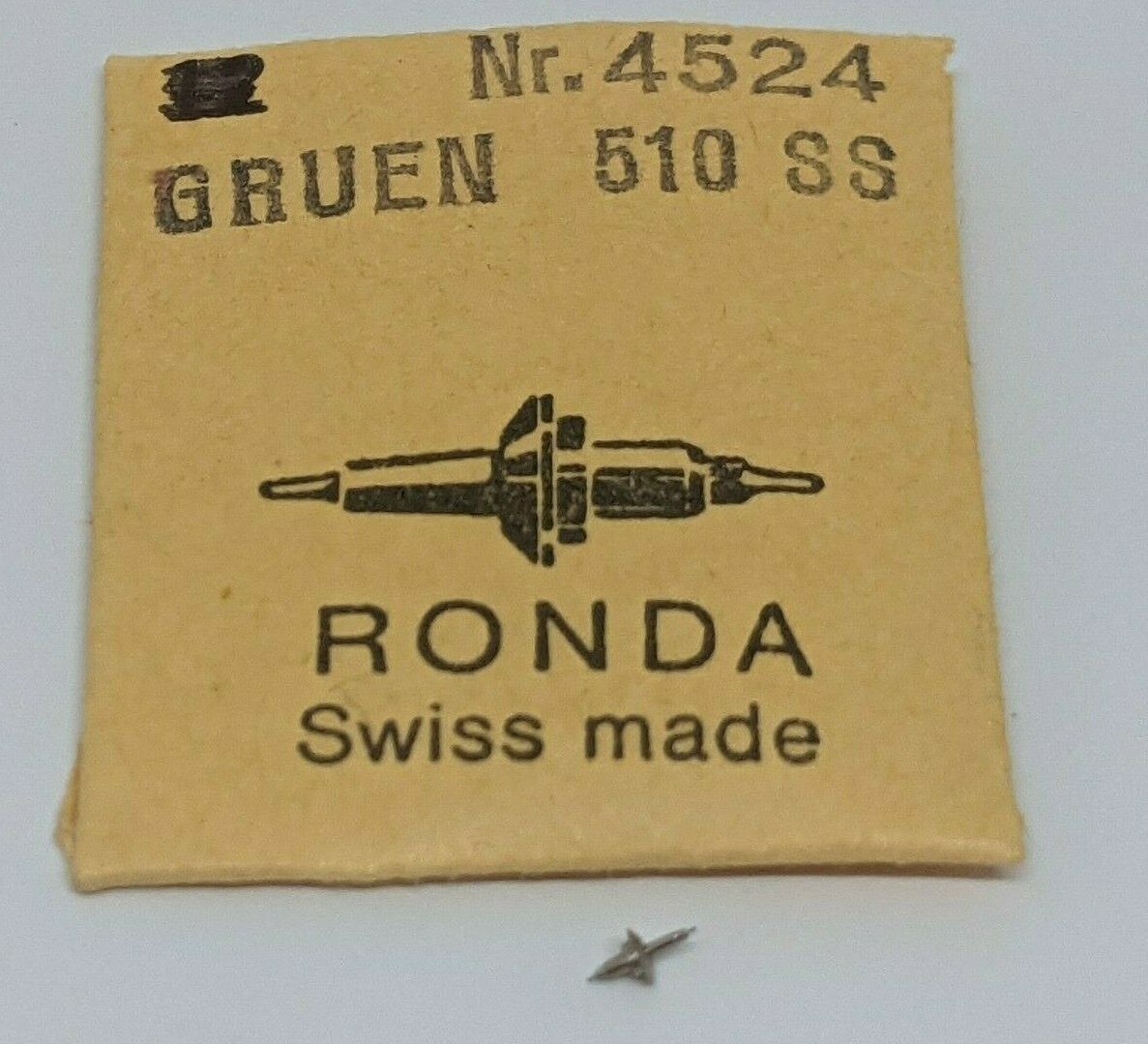 Gruen 510 SS Balance Staff (Ronda #4524) Swiss made 1 piece