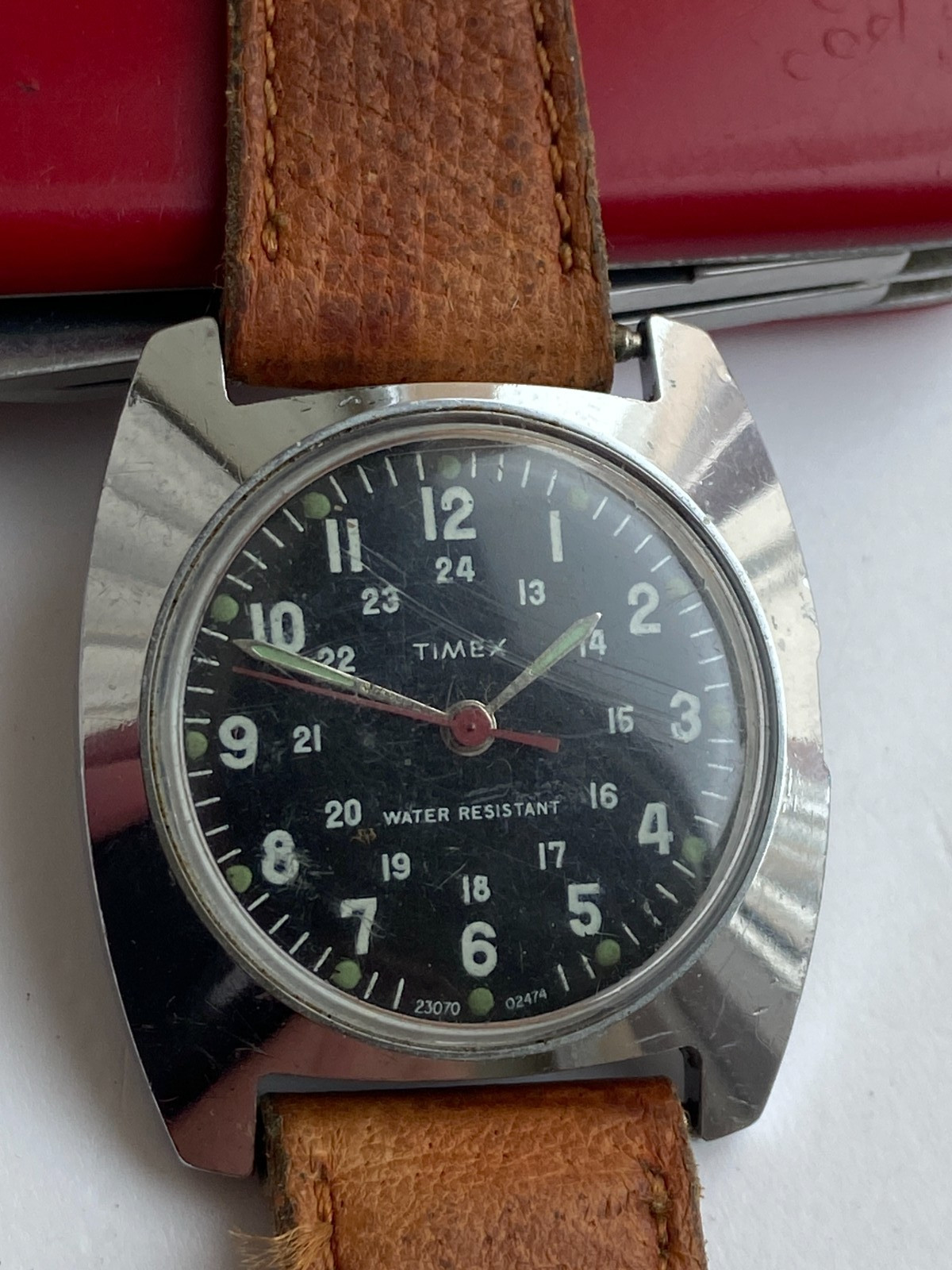 VINTAGE MEN WRIST WATCH SALE FOR PARTS TIMEX 1974 KELTON MILITARY STYLE GB