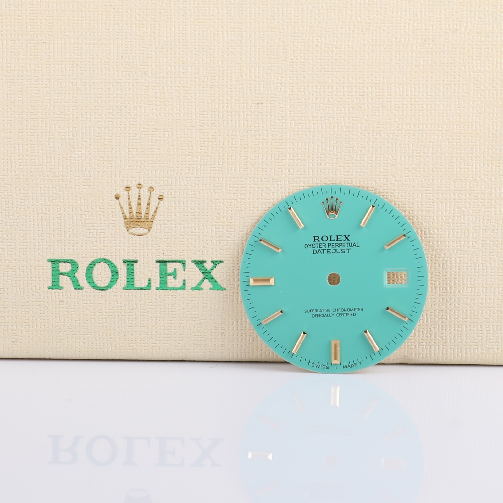 Original Rolex Refinished Datejust Turquoise Stick Markers Dial 16013- 16233