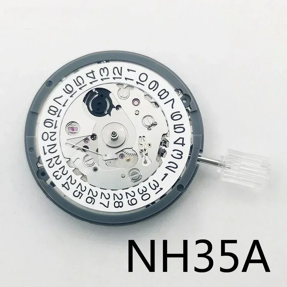 Seiko (TMI) NH35 NH35A Automatic Watch Movement Date at 3 w/ White Date Disc