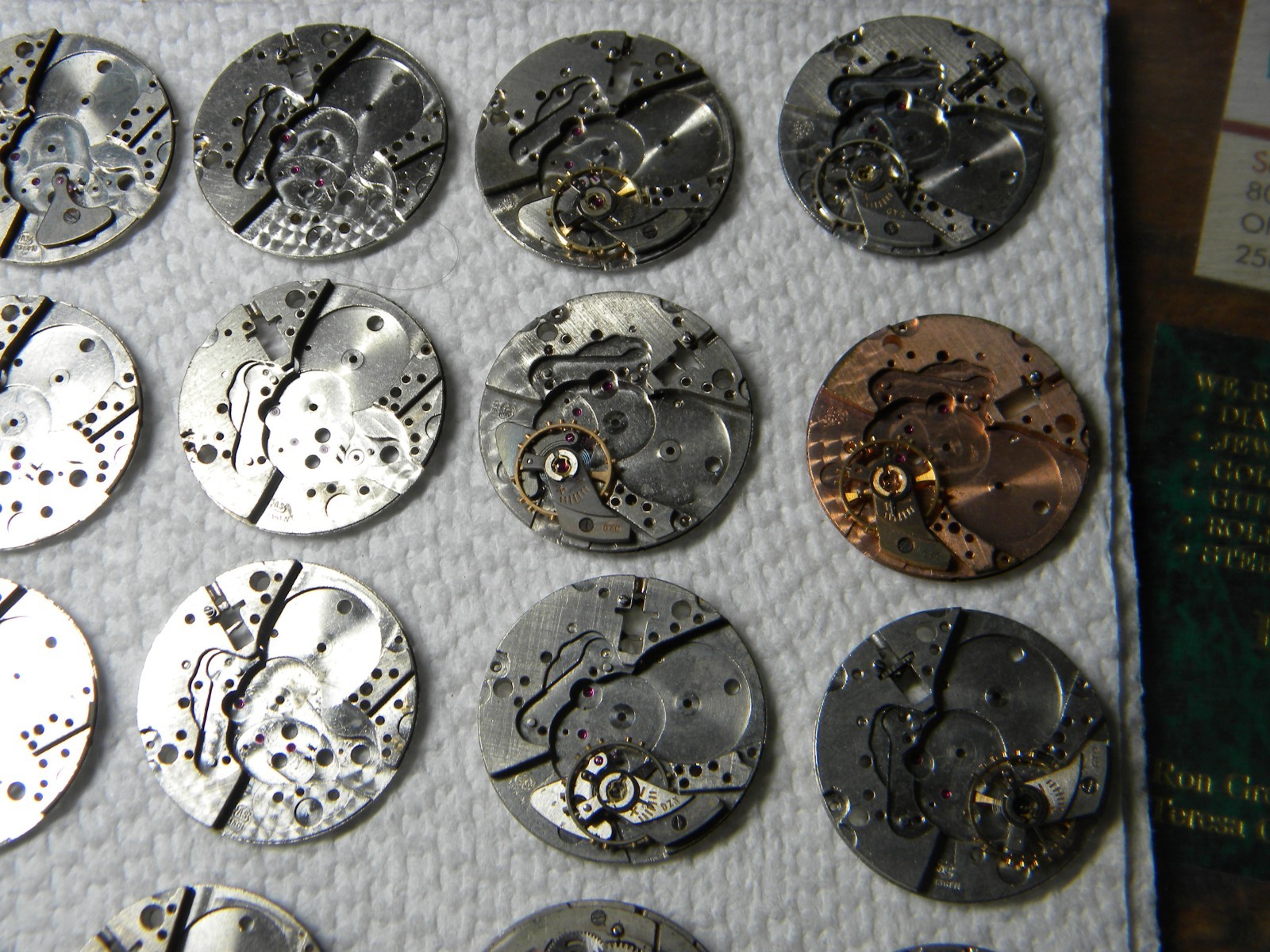 Lot of AS 1361 1361N Wrist Watch Movement Partials Pieces to Repair or Parts