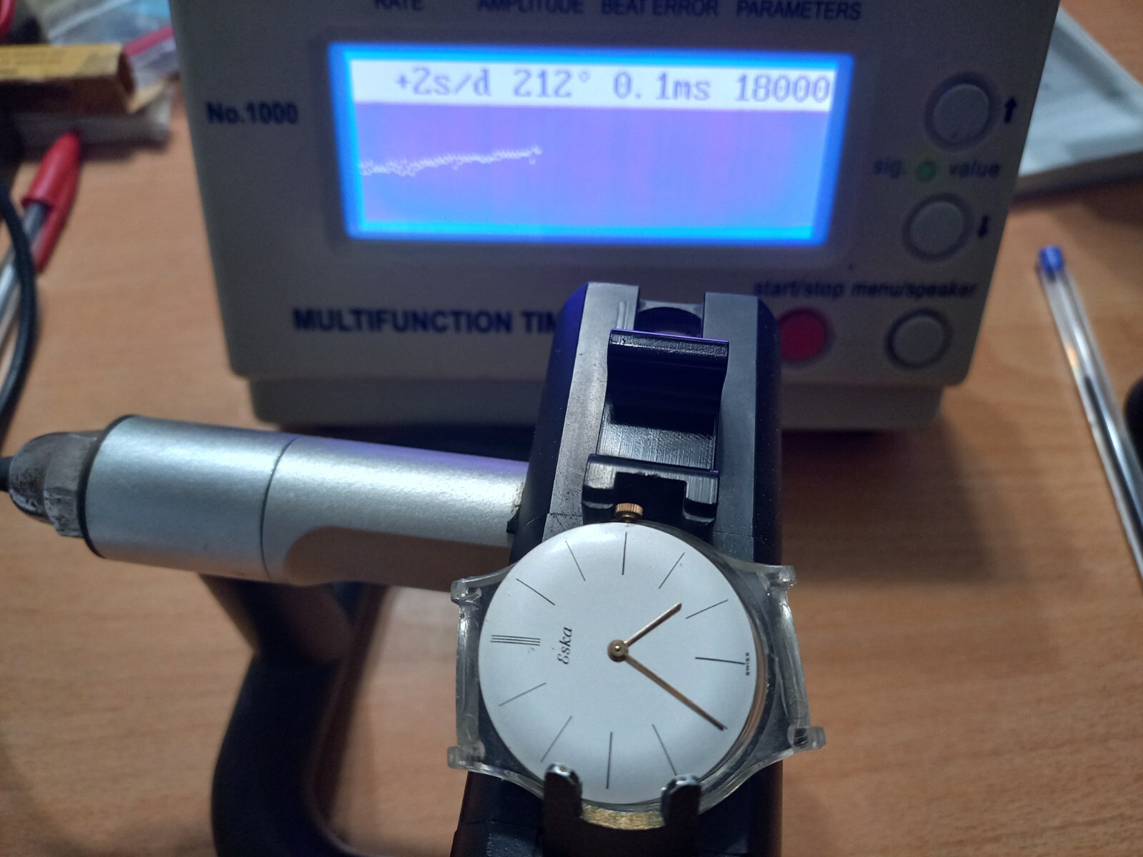 30.5 MM ESKA DIAL WITH AURORE VILLERET 423 MVT ( 18K HANDS & CROWN ) – WORKING
