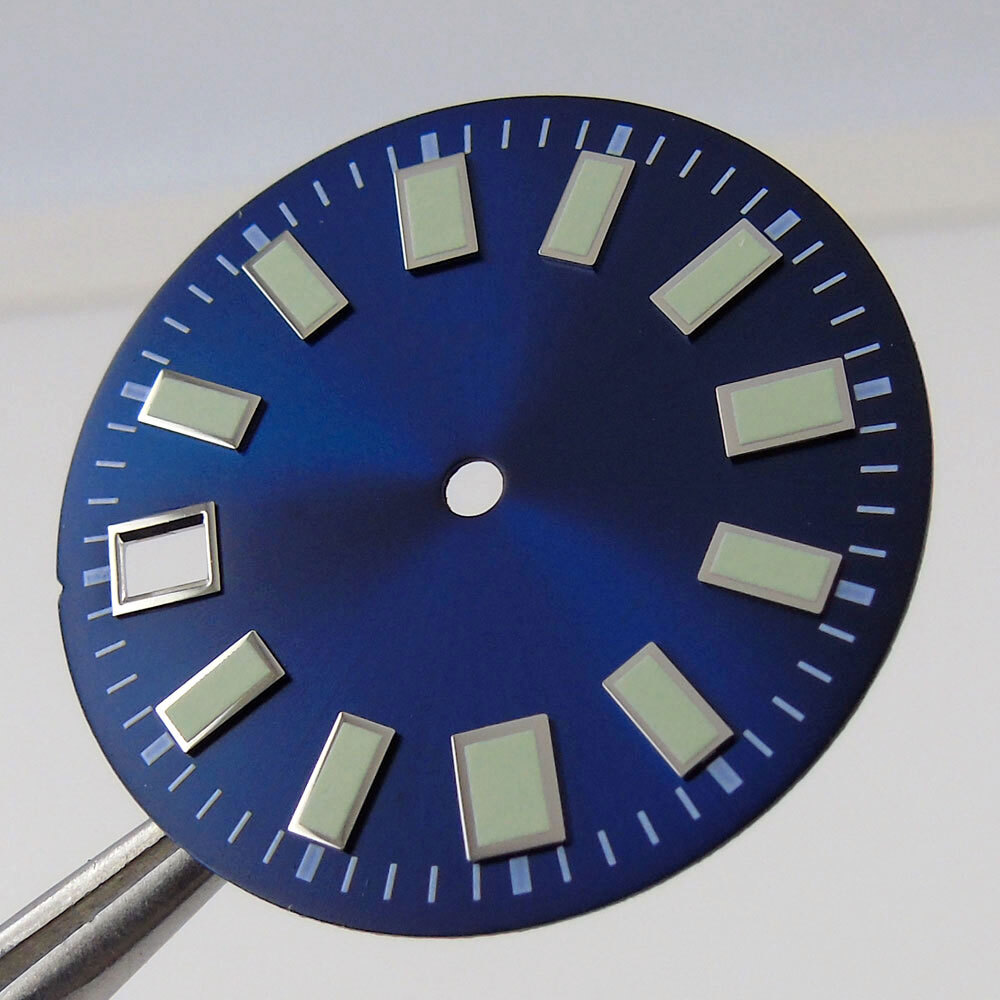 29mm Sunburst Watch Dial Fit for NH35 NH36 ETA2824 PT5000 ST2130 Green Lume