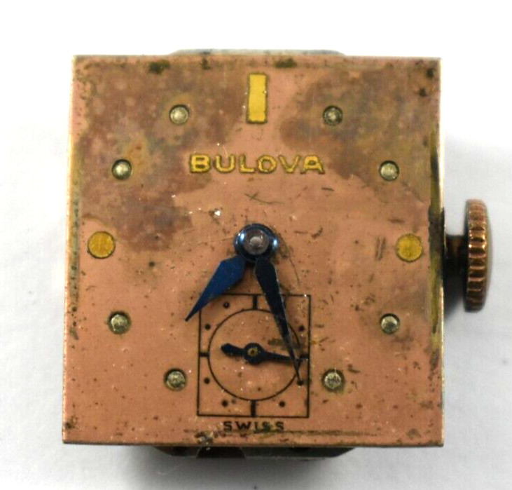 Vintage Bulova Manual Wind 17J 8AH Wrist Watch Movement lot.fg