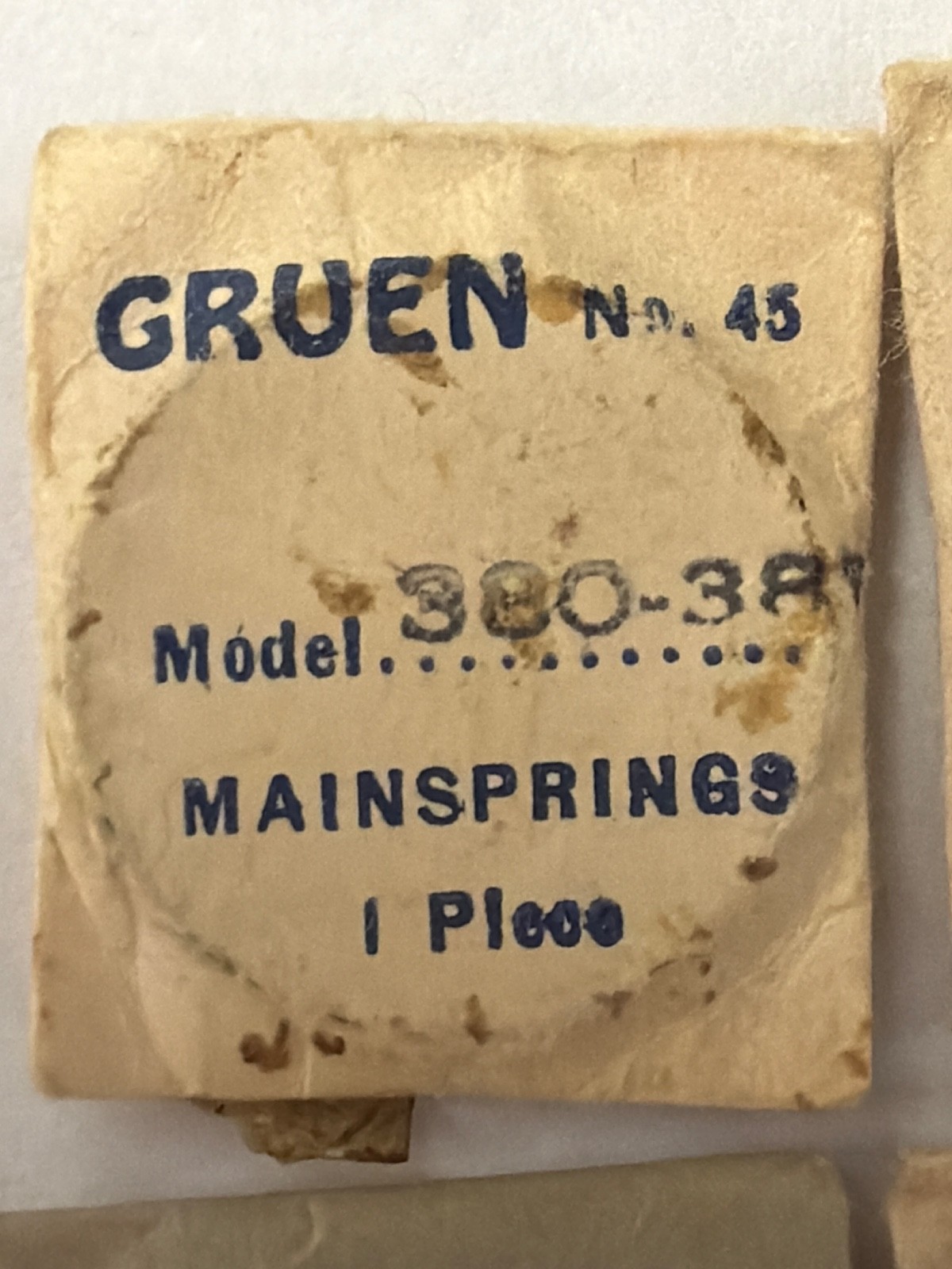 Gruen Mainsprings – NOS – Various Calibers